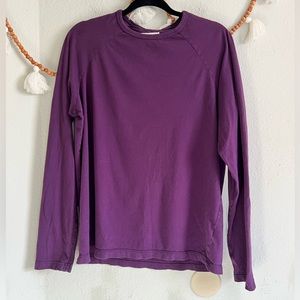 Splendid Mills 100% cotton purple long sleeve top